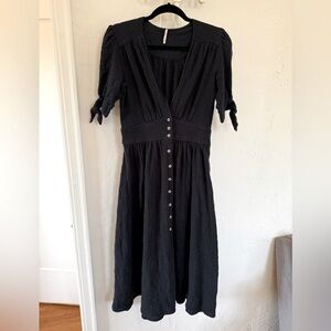 Free People Adorable Linen corset Dress